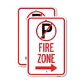 thumbnail image 1 of (2 Pack) Fire Zone (No Parking Symbol and Right Arrow) | 12" X 18" Heavy-Gauge Aluminum Sign | Rust Free Aluminum, Weather Resistant, Waterproof, Fade Resistant, 2 Pre-drilled Holes, 1 of 4