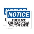 thumbnail image 1 of (2 Pack) Fireplace Emergency Gas Shutoff Valve OSHA Notice Sign 18 Inch X 12 Inch Plastic Sign, Weather Resistant, UV Protected for Workplace, Business, and Construction Site, Made in, 1 of 8