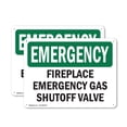 thumbnail image 1 of (2 Pack) Fireplace Gas Shutoff Valve OSHA Emergency Sign 18 Inch X 12 Inch Plastic Sign, Weather Resistant, UV Protected for Workplace, Business, and Construction Site, Made in the USA, 1 of 8