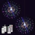 thumbnail image 1 of 2 Pack Firework Fairy Light, 200 LED 8 Mode LED Starburst Lights Copper Wire Twinkle Light with Remote Control for Patio Lawn Backyard Landscape Wedding Party Decorations (Multicolor), 1 of 7