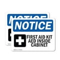 thumbnail image 1 of (2 Pack) First Aid Kit AED Inside Cabinet Sign, 1 of 7