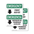 thumbnail image 1 of (2 Pack) First Aid Kit Bilingual OSHA Emergency Sign 10 Inch X 14 Inch Vinyl Label Decal Sticker Weather Resistant, UV Protected for Workplace, Business, and Construction Site, Made in, 1 of 7