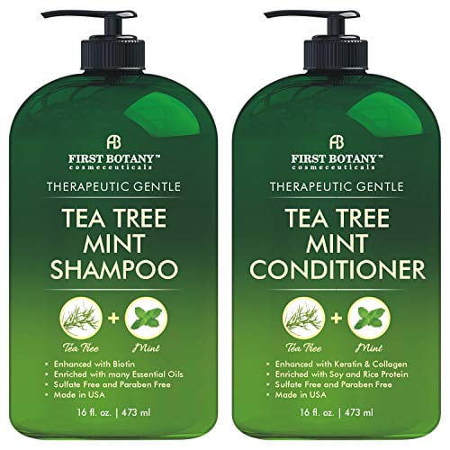 2 Pack First Botany Cosmeceuticals Tea Tree Mint Shampoo & Conditioner 16oz e...