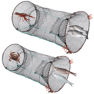 2 Pack Crab Trap Nets For Prawn, Shrimp, Crayfish, Lobster & Eel Fishing