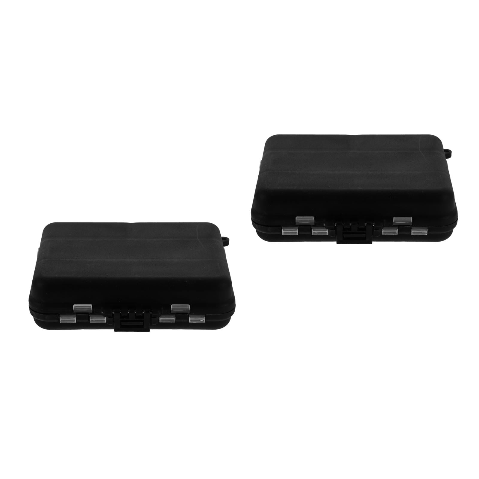 2 Pack Fishing Box Fishing Lure Bait Fishing Tackle Box Black