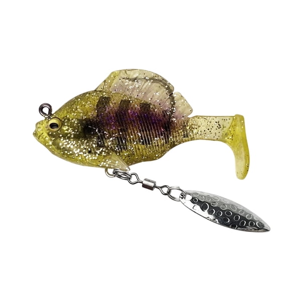 2 Pack Fishing Lures Tail Swimbaits Rigged Soft With & 3D Eyes Weedless Hidden Hook For Trout Freshwater Saltwater Gear