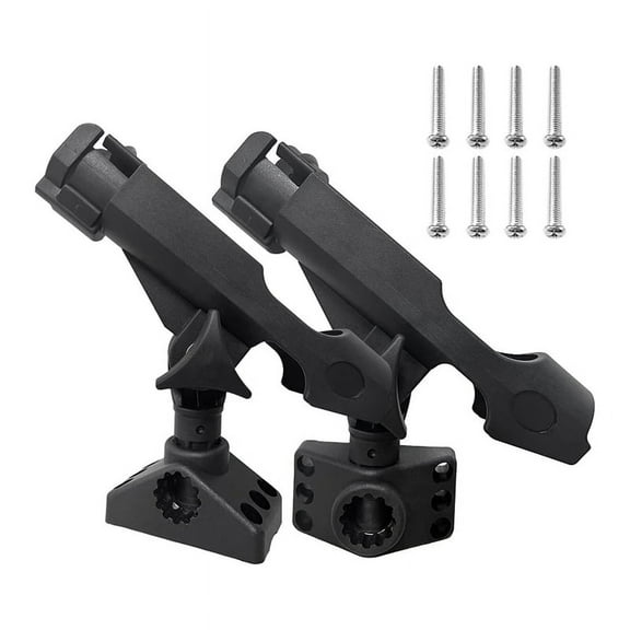 2 Pack Fishing Rod Holders for Boat Adjustable Kayak Rod Holder Side Deck Mount Rod Holder Boat Fishing Pole Holder