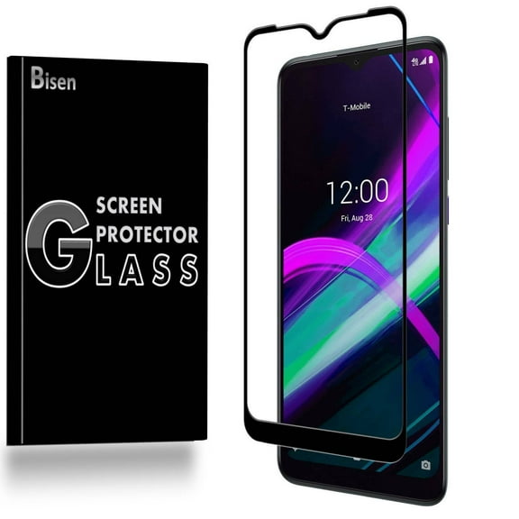 [2-Pack] Fit For T-Mobile Revvl 4 (2020) [BISEN] FULL COVER Tempered Glass Screen Protector, Anti-Scratch, Anti-Shock, Shatterproof, Bubble Free