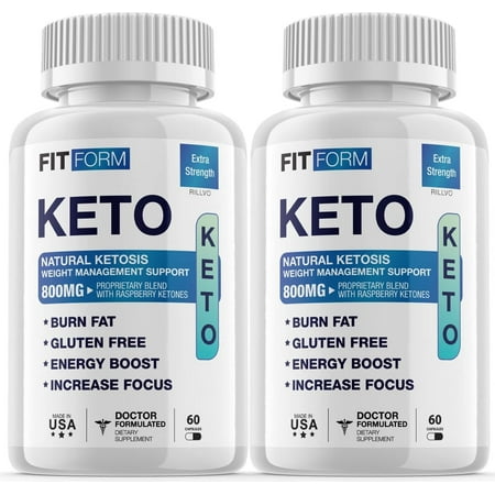 2 Pack Fit Form Keto Pills Advanced Ketogenic Formula 120 Capsules