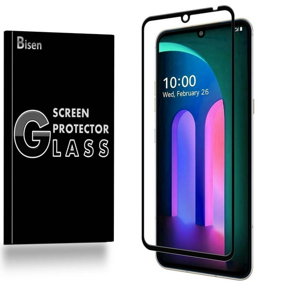 [2-Pack] Fit For LG V60 ThinQ (5G, 2020 Release) [BISEN] FULL COVER Tempered Glass Screen Protector, Anti-Scratch, Anti-Shock, Shatterproof, Bubble Free