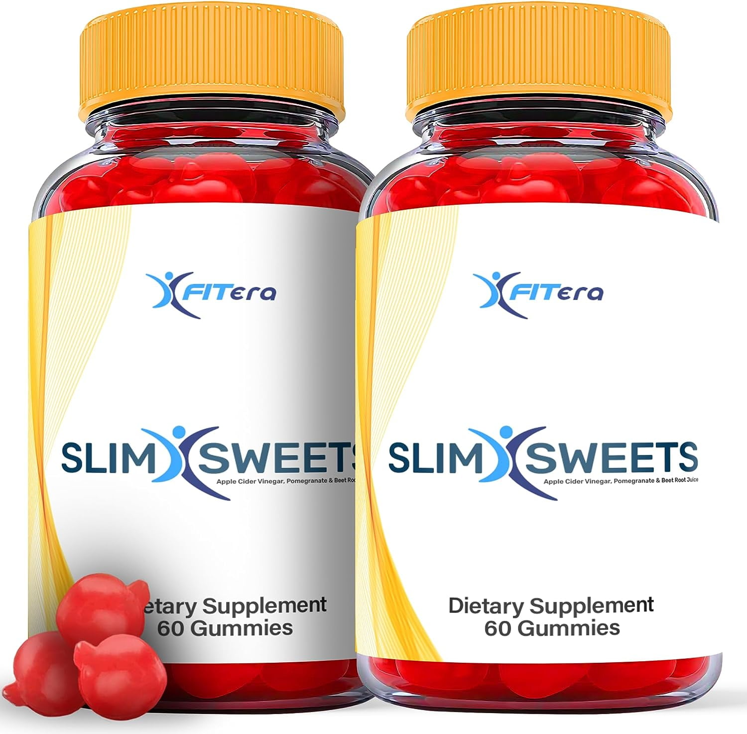 (2 Pack) Fitera Slim Sweets Keto ACV Gummies Apple Cider Vinegar