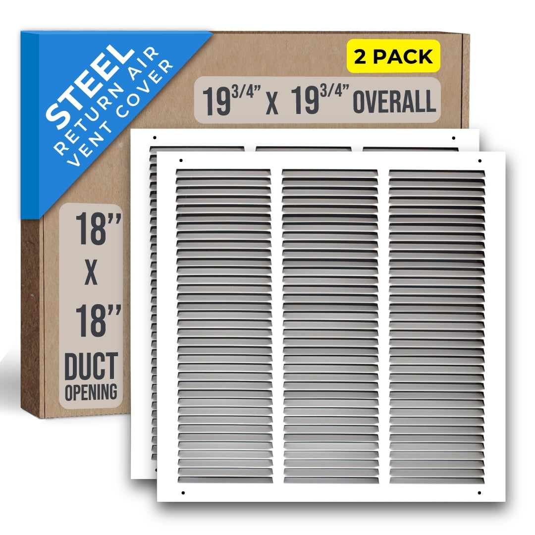 [2 Pack] Fits 18x18 Duct Opening | Steel Return Air Grille by Handua ...