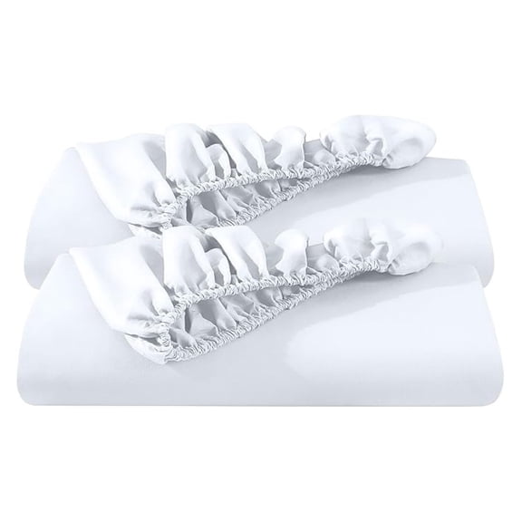 2-Pack Fitted Bottom Sheets California King - Premium 1800 Ultra-Soft Wrinkle Resistant Microfiber - Deep Pocket (Cal King, White)