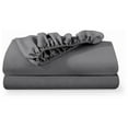 thumbnail image 1 of 2-Pack Fitted Bottom Sheets Twin - Premium 1800 Ultra-Soft Wrinkle Resistant Microfiber - Deep Pocket (Twin, Grey), 1 of 8