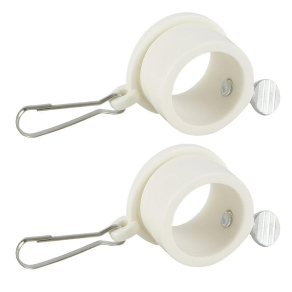 2 Pack Flag Pole Swivel Mounting Rings Flag Pole Accessories with Grommet Clip - 1inch