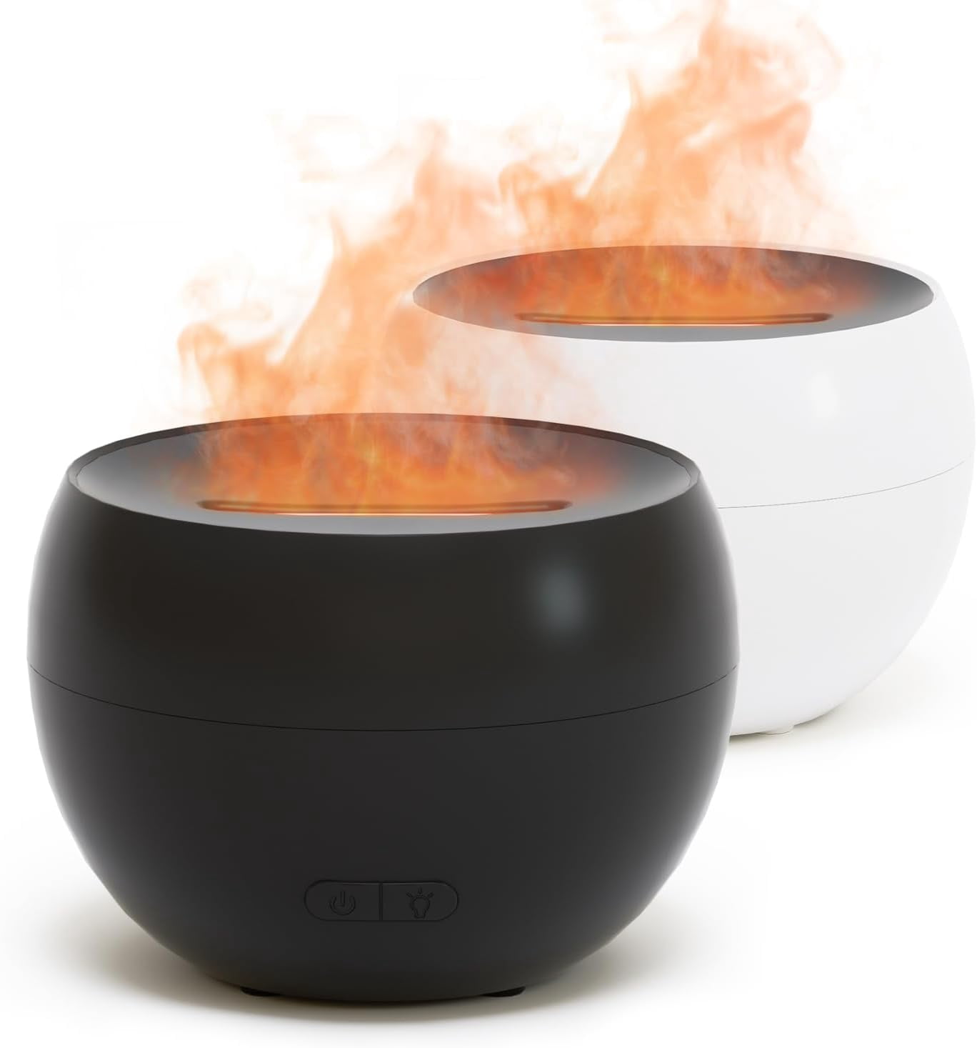 2 Pack Flame Essential Oil Diffusers for Home, 150ml Fire Ultrasonic ...
