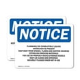 thumbnail image 1 of (2 Pack) Flammable Or Combustible Liquids Vapors OSHA Notice Sign, 1 of 6