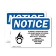 thumbnail image 1 of (2 Pack) Flammable Storage Building Fuel Sign, 1 of 7