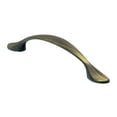 thumbnail image 1 of 2 Pack Flare Style 3-25/32" Hole Centers, Overall Length 4-31/32", Contemporary Rustic Brass Cabinet Hardware Pull/Handle, 1 of 4