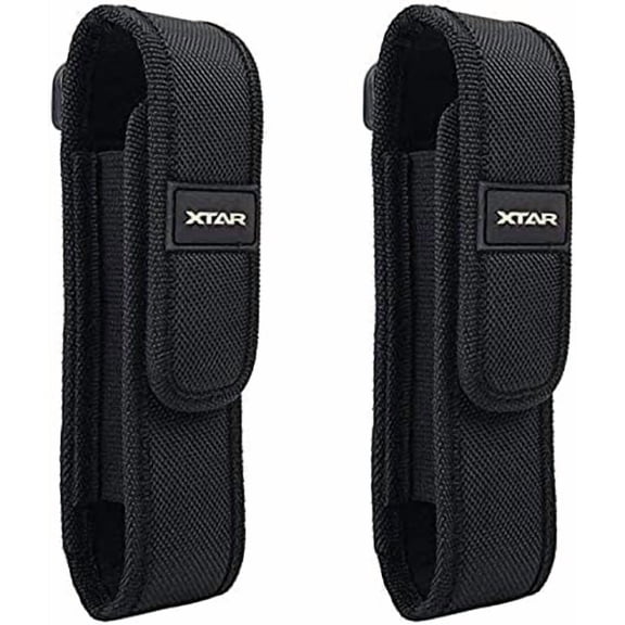 2-Pack Flashlight Battery Pouch Holster Holder for 6.5"-8" Flash Light Compatible with Fenix UC30 UC35 E35 Surefire G2X 6P 6PX E2L 501B 502B Streamlight ProTacTZ20 (for 6"-8" Flashlight)