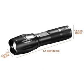 2 Pack Flashlights Torch, 2000 High Lumens 5 Modes Adjustable Focus Flashlight
