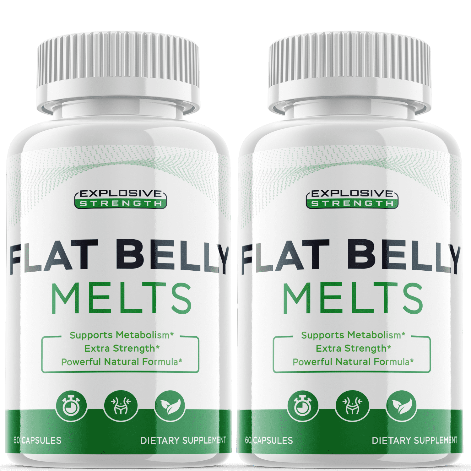 (2 Pack) Flat Belly Melts Keto Weight Loss Formula Energy & Focus