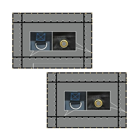 2 Pack Flatbed Trailer Smoke Tarp 12' x 16'