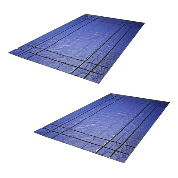 2 Pack Flatbed Truck Tarps 18oz Steel Tarp 16' x 24' - Blue