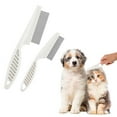 thumbnail image 1 of 2 Pack Flea Comb for Dogs and Cats - Pet Lice Comb Remove Fleas and Flea Eggs - Tear Stain Remover - Pet Comb for Detangling and Dematting Face & Paws - Dog Comb, Cat Comb, 1 of 6