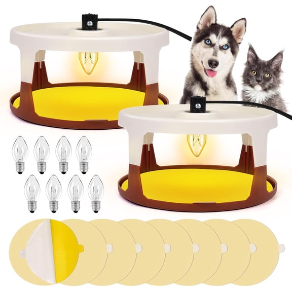 2 Pack Flea Traps for Inside Your Home, Flea Killer for House Indoor with 8 Sticky Pads & 8 Light Bulbs, Odorless Bed Bug Killer Insect Infestation Treatment Trap Safe for Kids and Pets