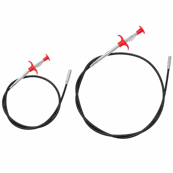 2 Pack Flexible Grabber Claw Tools, 35.4 in & 63 in Long Reach 4-Claw Drain Pickup Tools for Sink, Tub, Bathroom, Narrow Spaces & Small Debris