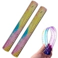 thumbnail image 1 of 2 Pack Flexible Rulers, 12-Inch Bendable Plastic Ruler with Centimeter and Inch Scale, Soft Gradient Color Measuring Tool for Office and Art Supplies, 1 of 9