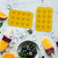 thumbnail image 1 of 2-Pack Flexible Silicone Ice Cube Trays, 12 Compartment Easy Release, BPA-Free, Dishwasher , Stackable, Food Grade, Red and Yellow for Home, Bar, Baby Food, 4.13x6.29 Inches, 1 of 8