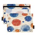thumbnail image 1 of 2 Pack Flip Folders with Clear PVC Window Binder Pouches 3-Ring Binder Organizer for Office & Home Blue Splashes Artistic Pattern, 1 of 6