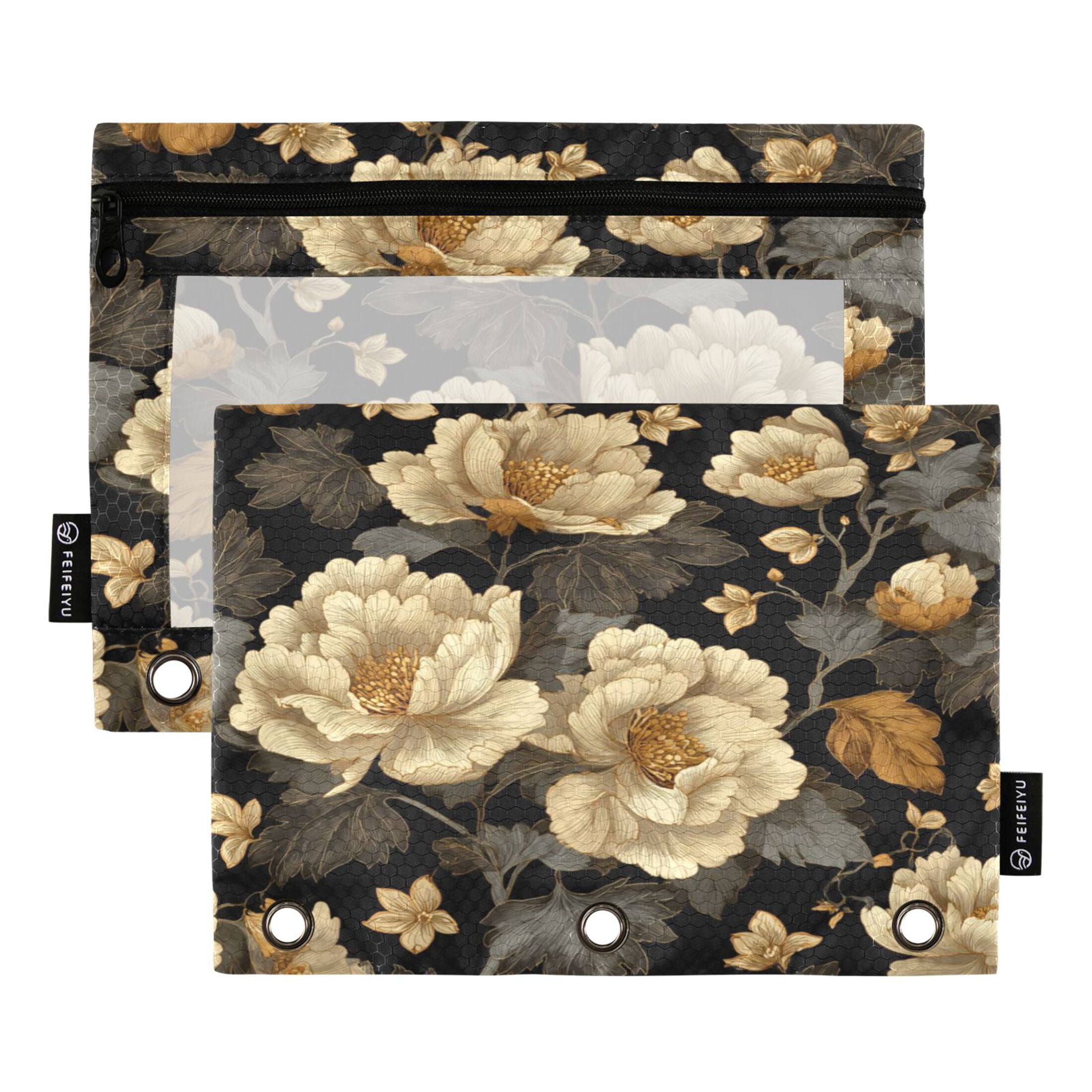 2 Pack Flip Folders with Clear PVC Window Binder Pouches 3-Ring Binder ...