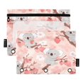 thumbnail image 1 of 2 Pack Flip Folders with Clear PVC Window Binder Pouches 3-Ring Binder Organizer for Office & Home Koala and Strawberry Pattern, 1 of 6