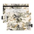 thumbnail image 1 of 2 Pack Flip Folders with Clear PVC Window Binder Pouches 3-Ring Binder Organizer for Office & Home Lily Motifs Pattern, 1 of 6