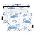 thumbnail image 1 of 2 Pack Flip Folders with Clear PVC Window Binder Pouches 3-Ring Binder Organizer for Office & Home Marine Organisms, 1 of 6