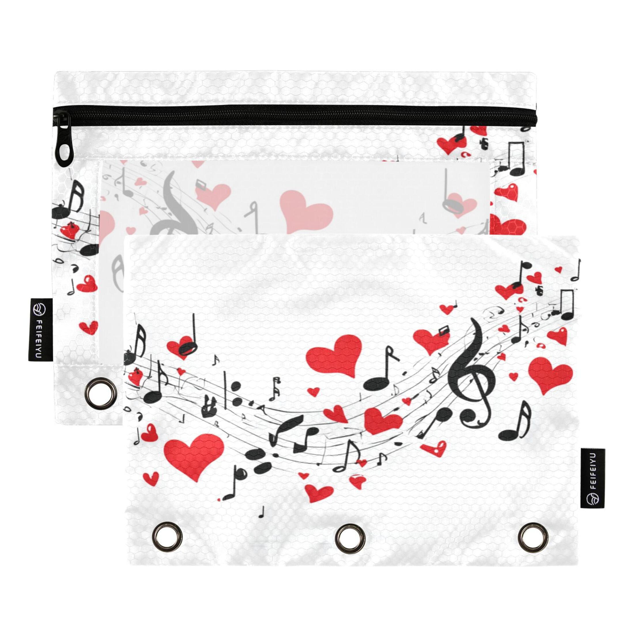 2 Pack Flip Folders with Clear PVC Window Binder Pouches 3-Ring Binder ...