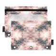 thumbnail image 1 of 2 Pack Flip Folders with Clear PVC Window Binder Pouches 3-Ring Binder Organizer for Office & Home Soft Pink Tie-dye Pattern, 1 of 6
