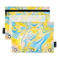 thumbnail image 1 of 2 Pack Flip Folders with Clear PVC Window Binder Pouches 3-Ring Binder Organizer for Office & Home Swirling Pattern, 1 of 6