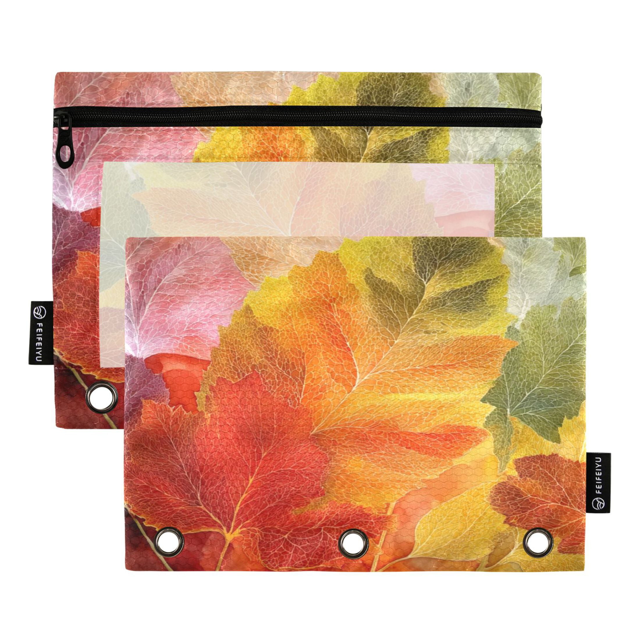 2 Pack Flip Folders with Clear PVC Window Binder Pouches 3-Ring Binder ...