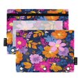 thumbnail image 1 of 2 Pack Flip Folders with Clear PVC Window Binder Pouches 3-Ring Binder Organizer for Office & Home Vividly Colored Flowers, 1 of 6