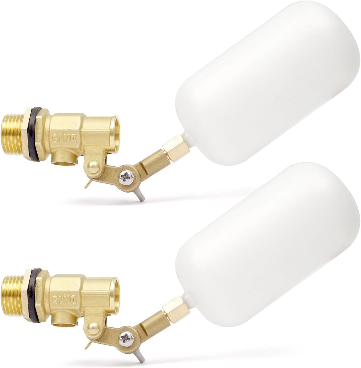 2 Pack Float Valve 1/2 inch, Plastic Stable Water Float Ball Valve with