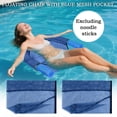 thumbnail image 1 of 2 Pack Floating Pool Chair Net Blue Mesh Water Loungers For Swimming Pools Parties Relaxation Sling Seats Noodles Not Included For Pool Owners, 1 of 5