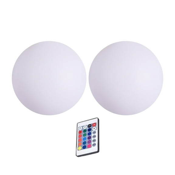 2-Pack Floating Pool Lights, 16 Color Changing Remote Control LED Glow Balls, 3.15 Inch IP68 Waterproof Light-Up Balls for Pool Beach Garden, 24-Key Remote Controlled Decorative Floating Lamps