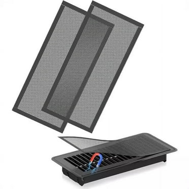 2 Pack Floor Register Screen Vent Mesh,4x10 Inch Strong Magnetic Vent Mesh Air Vent Filters,PVC Floor Register Vent Screens for Home Floor/Wall/Ceiling Catch Debris Hair Dust