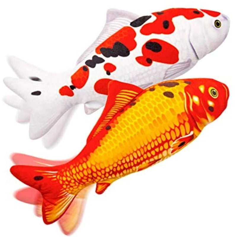 2 Pack Floppy Fish Cat Toys, Cat Toys Flopping Fish, Moving Kitten Kicker, Floppy Wiggle Carp For Small Dogs, Soft And Durable, Interactive Kitten Kicker For Indoor For All Breeds