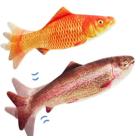 2 Pack Floppy Fish Cat Toys, Cat Toys Flopping Fish, Moving Kitten Kicker, Floppy Wiggle Carp For Small Dogs, Soft And Durable, Interactive Kitten Kicker For Indoor For All Breeds