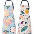 thumbnail image 1 of 2 Pack Floral Apron for Women with Pockets, Adjustable  Chef Aprons for Kitchen, Cooking, BBQ & Grill, 1 of 5